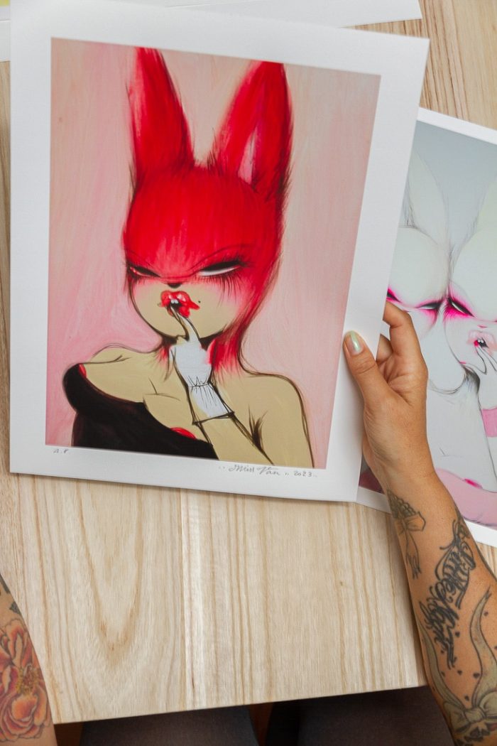 Red Bunny - Print by Miss Van - Oldies