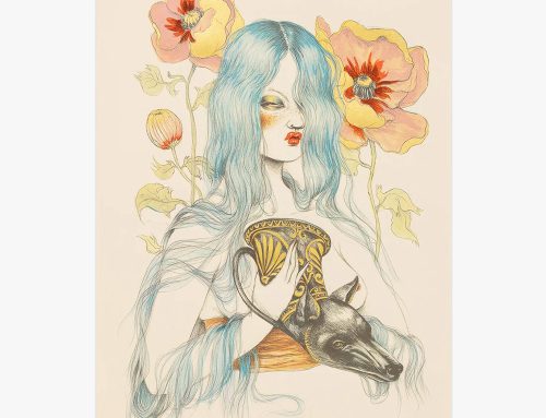 “Lady with Poppies” New Screen print