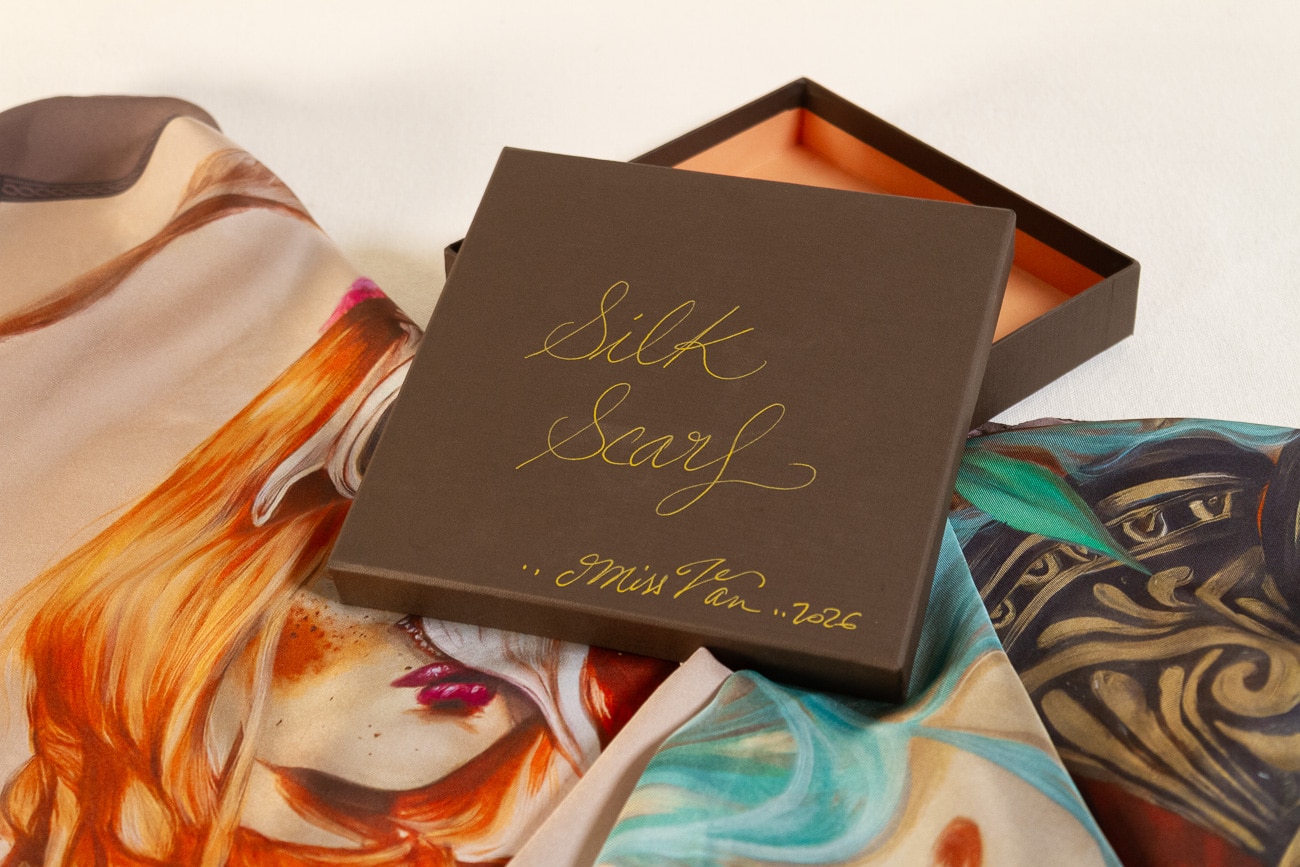 Muses Silk Scaf – Miss Van 2026 Muses Silk Scaf - Miss Van 2026
